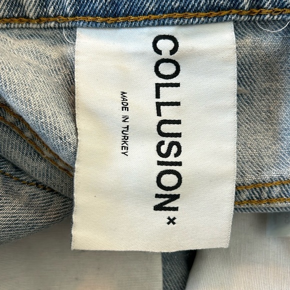 ASOS Collusion x005 Straight Leg Light Mineral Blue Wash Mom Jeans - Picture 7 of 12